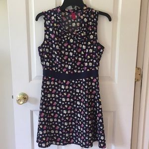 Navy flower petal dress.